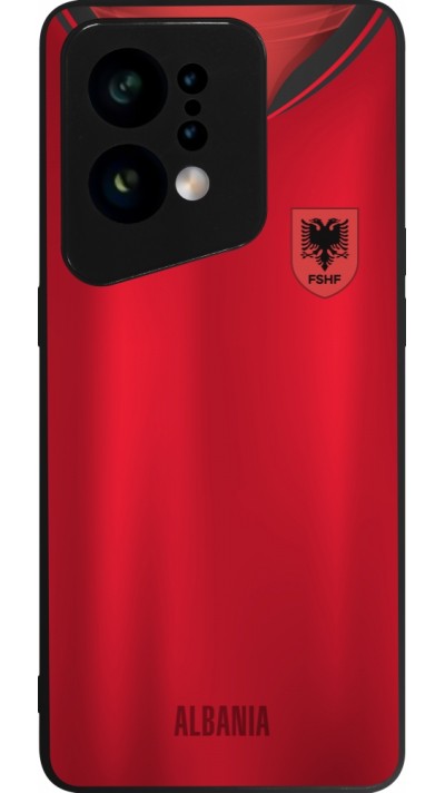 OPPO Find X5 Case Hülle - Silikon schwarz Albanien personalisierbares Fussballtrikot