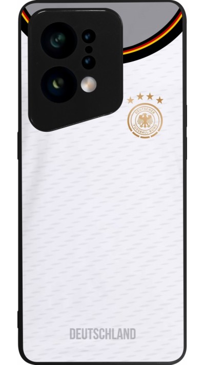 OPPO Find X5 Case Hülle - Silikon schwarz Deutschland 2022 personalisierbares Fußballtrikot