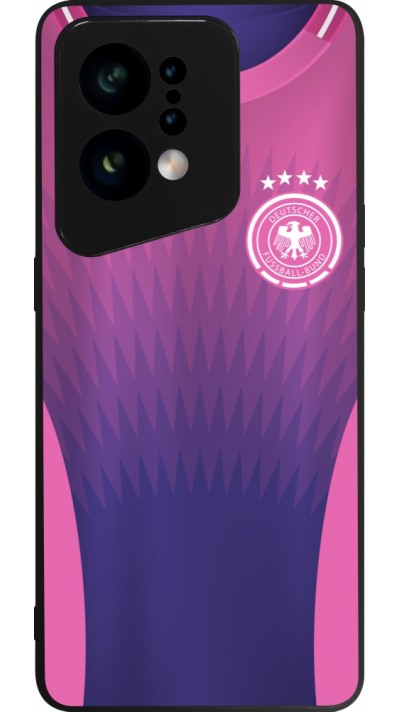 OPPO Find X5 Case Hülle - Silikon schwarz Deutschland Away personalisierbares Fussballtrikot