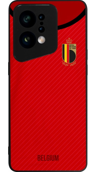 OPPO Find X5 Case Hülle - Silikon schwarz Belgien 2022 personalisierbares Fußballtrikot