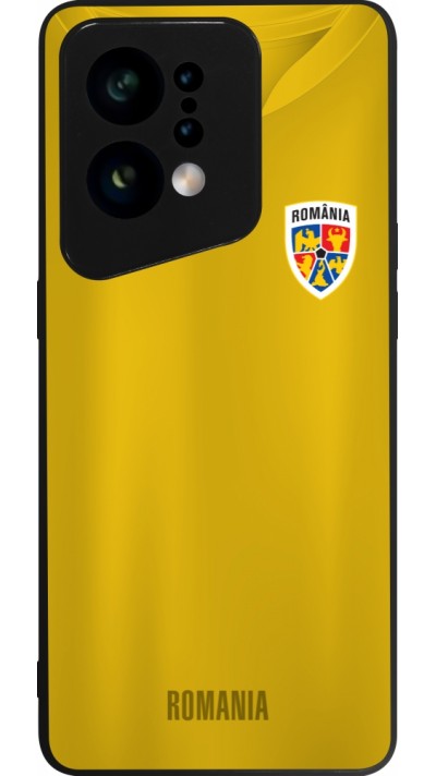 OPPO Find X5 Case Hülle - Silikon schwarz Fussballtrikot Rumänien