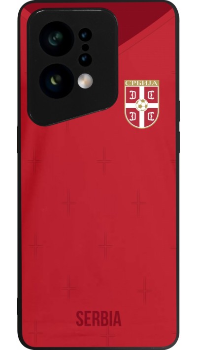 OPPO Find X5 Case Hülle - Silikon schwarz Serbien 2022 personalisierbares Fussballtrikot