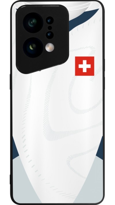 OPPO Find X5 Case Hülle - Silikon schwarz Schweiz Away personalisierbares Fussballtrikot