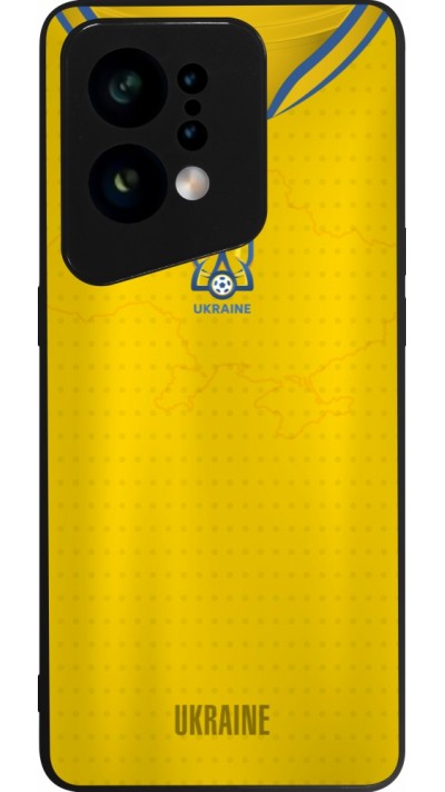 OPPO Find X5 Case Hülle - Silikon schwarz Fussballtrikot Ukraine