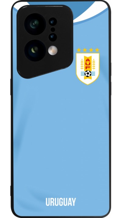 OPPO Find X5 Case Hülle - Silikon schwarz Uruguay 2022 personalisierbares Fussballtrikot