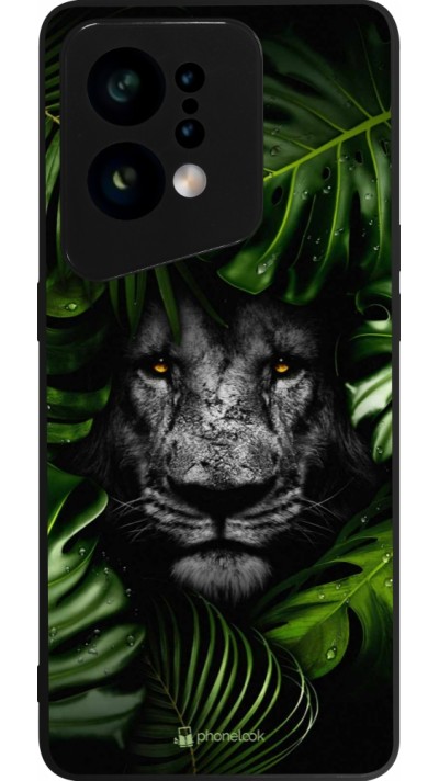 OPPO Find X5 Case Hülle - Silikon schwarz Forest Lion