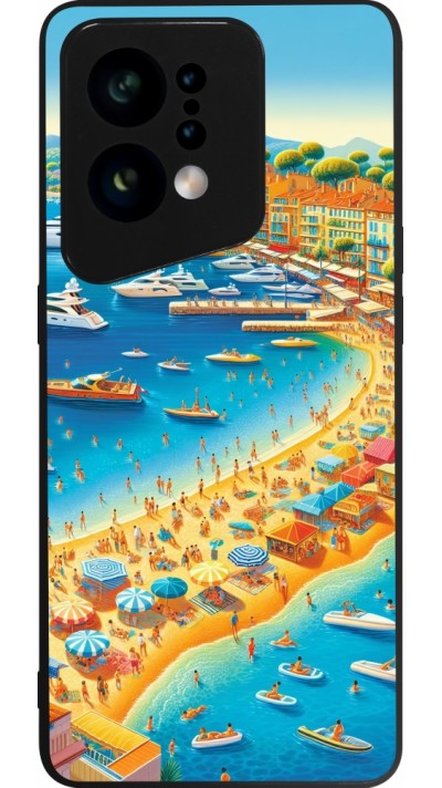 OPPO Find X5 Case Hülle - Silikon schwarz French Riviera People