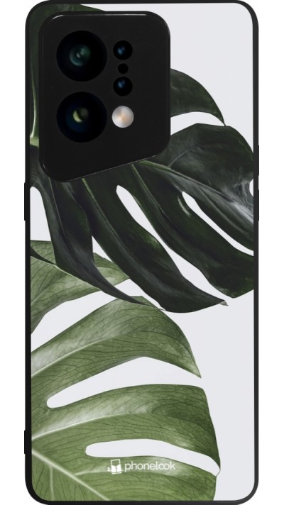 OPPO Find X5 Case Hülle - Silikon schwarz Monstera Plant