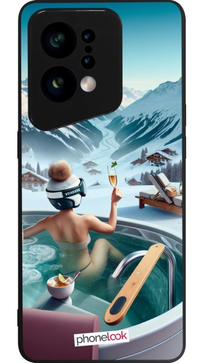 OPPO Find X5 Case Hülle - Silikon schwarz Berg Glamour Whirlpool