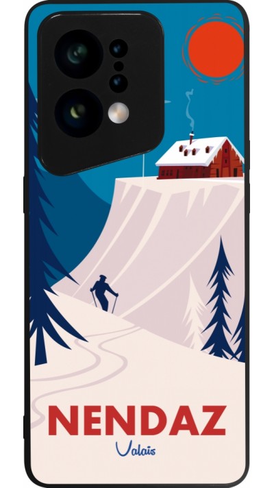 OPPO Find X5 Case Hülle - Silikon schwarz Nendaz Cabane Ski