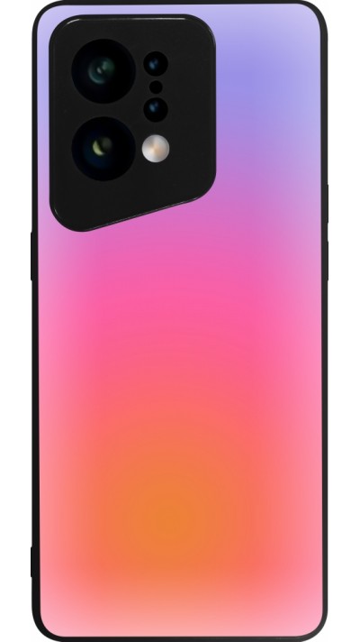 OPPO Find X5 Case Hülle - Silikon schwarz Orange Pink Blue Gradient