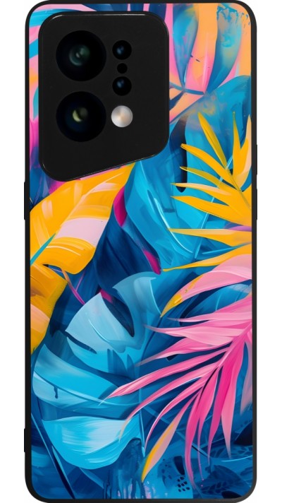 OPPO Find X5 Case Hülle - Silikon schwarz Palms Blue