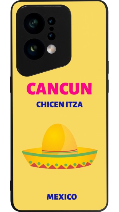 OPPO Find X5 Case Hülle - Silikon schwarz Pop Summer Destination Cancun