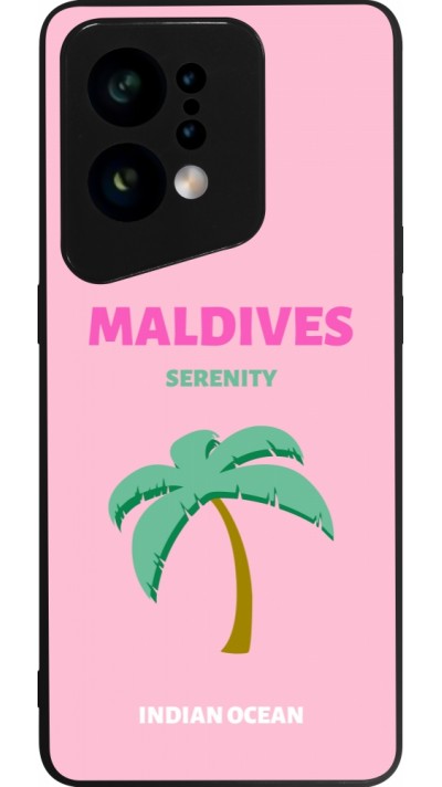 OPPO Find X5 Case Hülle - Silikon schwarz Pop Summer Destination Maldives