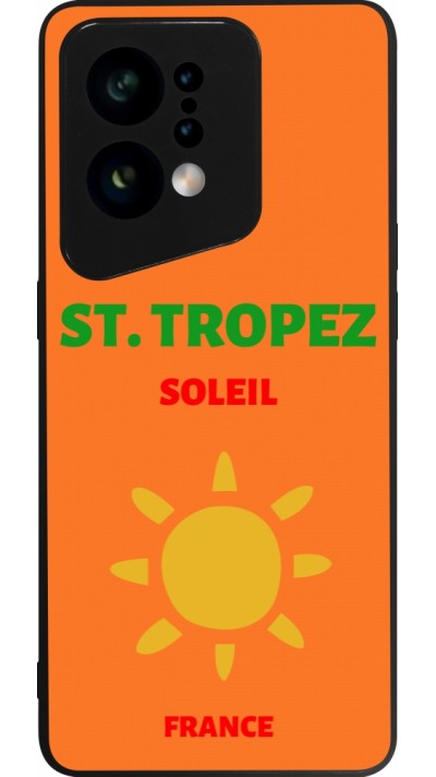 OPPO Find X5 Case Hülle - Silikon schwarz Pop Summer Destination St-Tropez