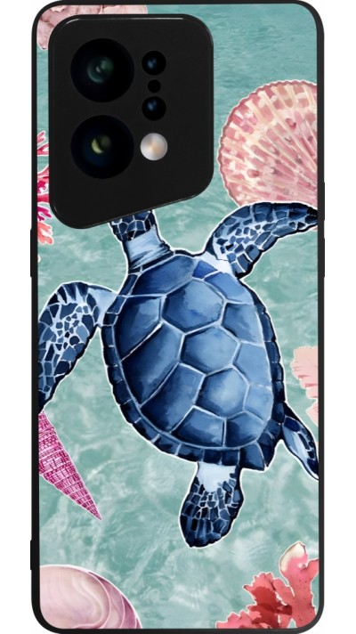 OPPO Find X5 Case Hülle - Silikon schwarz Preppy Turtle