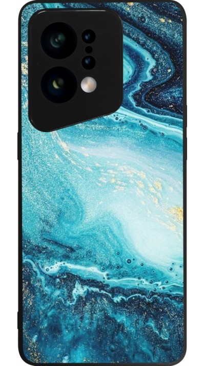 OPPO Find X5 Case Hülle - Silikon schwarz Sea Foam Blue