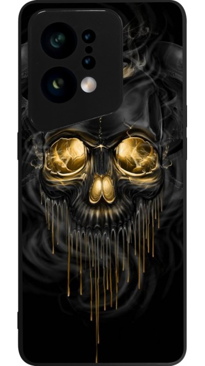 OPPO Find X5 Case Hülle - Silikon schwarz Skull 02