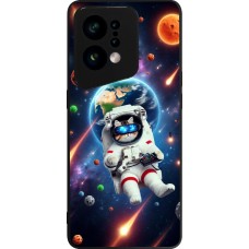 OPPO Find X5 Case Hülle - Silikon schwarz VR SpaceCat Odyssee