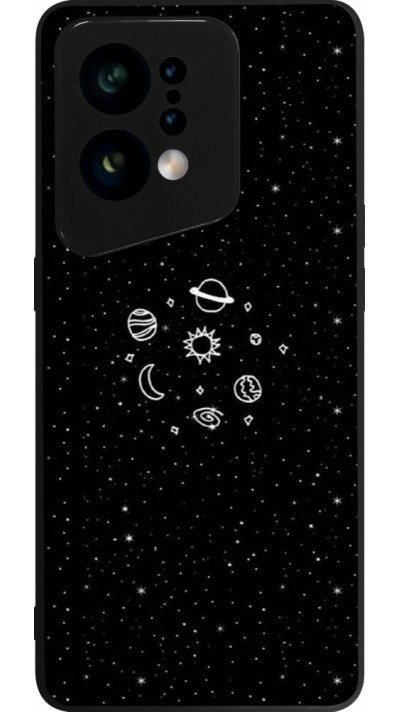 OPPO Find X5 Case Hülle - Silikon schwarz Space Doodle