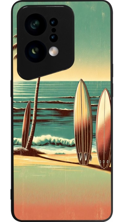 Coque OPPO Find X5 - Silicone rigide noir Surf Paradise