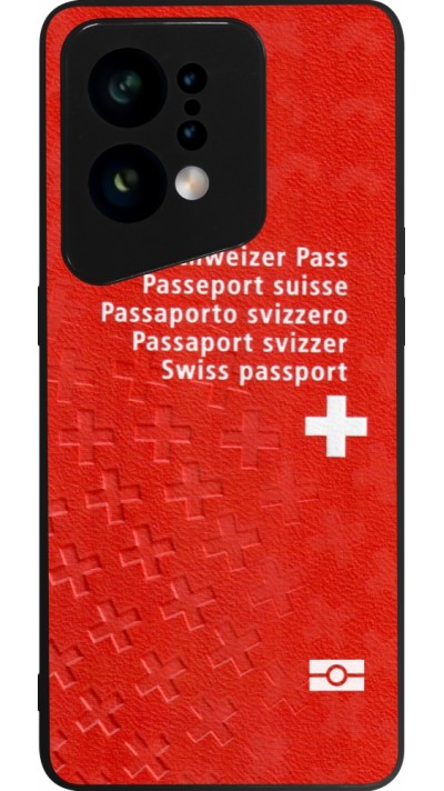 Coque OPPO Find X5 - Silicone rigide noir Swiss Passport