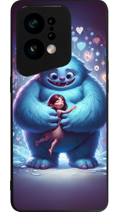 Coque OPPO Find X5 - Silicone rigide noir Valentine 2024 Fluffy Love