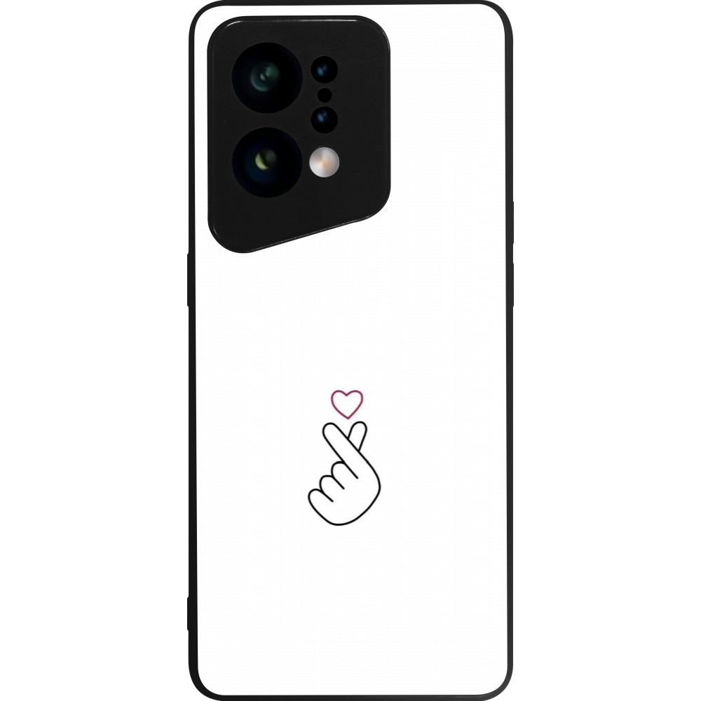 Coque OPPO Find X5 - Silicone rigide noir Valentine 2024 heat by Millennials