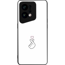 Coque OPPO Find X5 - Silicone rigide noir Valentine 2024 heat by Millennials