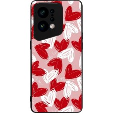 OPPO Find X5 Case Hülle - Silikon schwarz Valentine 2024 with love heart