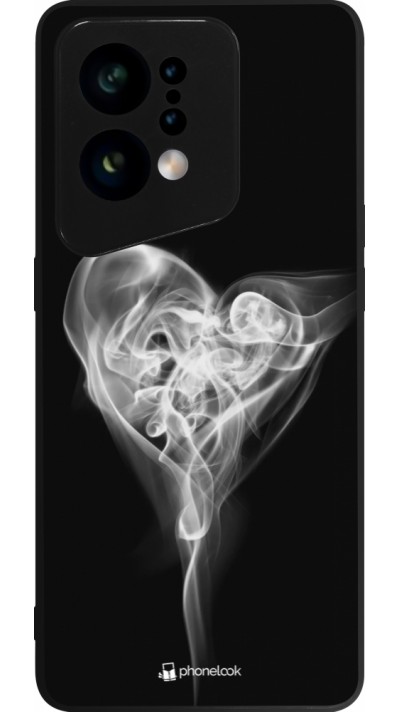 Coque OPPO Find X5 - Silicone rigide noir Valentine 2022 Black Smoke