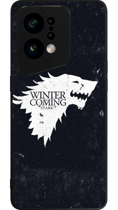 Coque OPPO Find X5 - Silicone rigide noir Winter is coming Stark