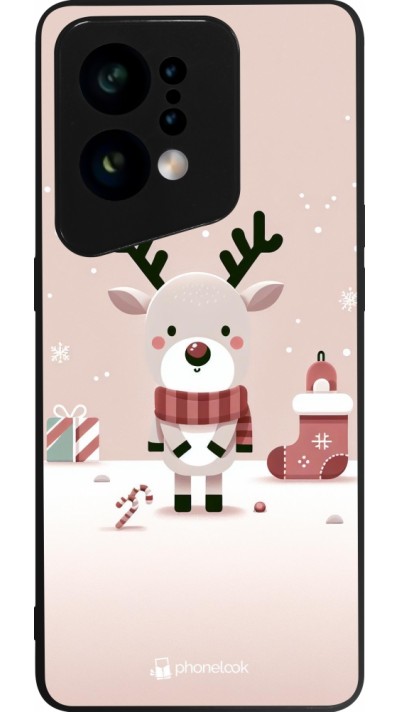 OPPO Find X5 Case Hülle - Silikon schwarz Weihnachten 2023 Choupinette Rentier