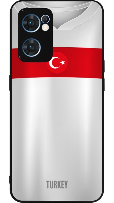 OPPO Reno7 5G Case Hülle - Silikon schwarz Türkei personalisierbares Fussballtrikot