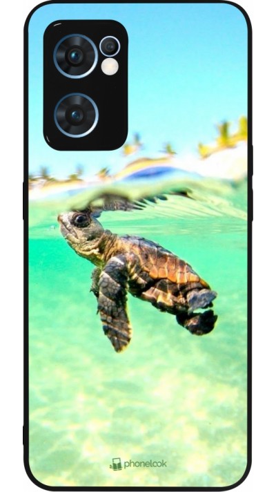 OPPO Reno7 5G Case Hülle - Silikon schwarz Turtle Underwater