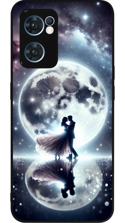 OPPO Reno7 5G Case Hülle - Silikon schwarz Valentin 2024 Liebe unter dem Mond