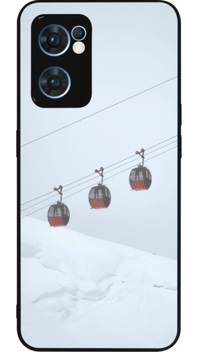 OPPO Reno7 5G Case Hülle - Silikon schwarz Winter 22 ski lift