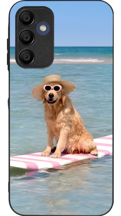 Coque Samsung Galaxy A15 - Silicone rigide noir Summer Dog on Paddle