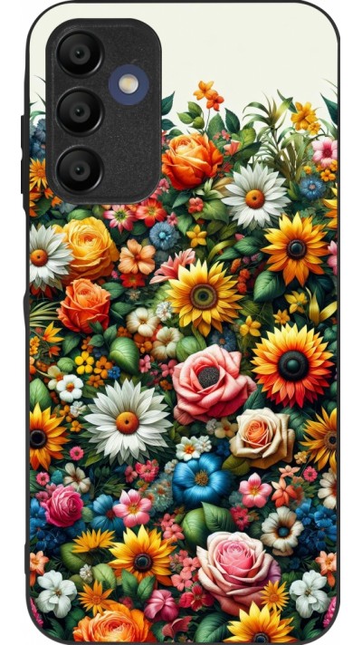 Coque Samsung Galaxy A15 - Silicone rigide noir Summer Floral Pattern