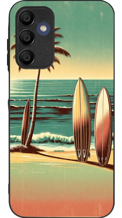 Coque Samsung Galaxy A15 - Silicone rigide noir Surf Paradise