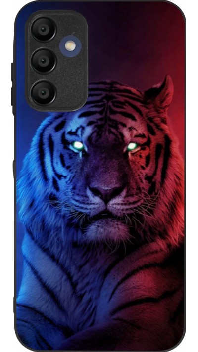 Coque Samsung Galaxy A15 - Silicone rigide noir Tiger Blue Red