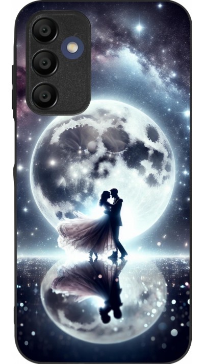 Coque Samsung Galaxy A15 - Silicone rigide noir Valentine 2024 Love under the moon