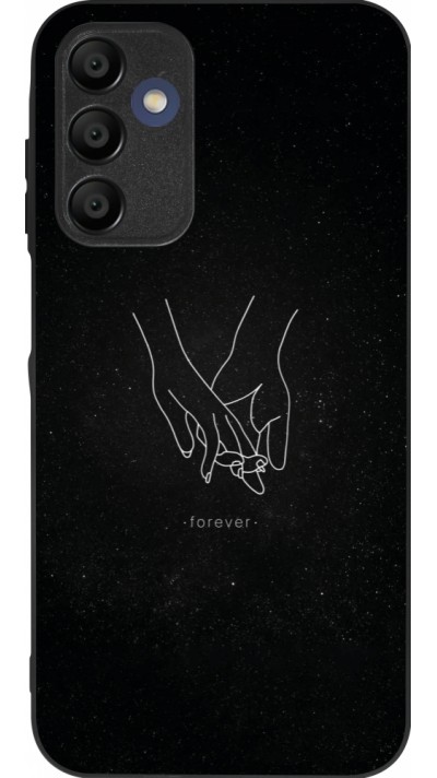 Coque Samsung Galaxy A15 - Silicone rigide noir Valentine 2023 hands forever