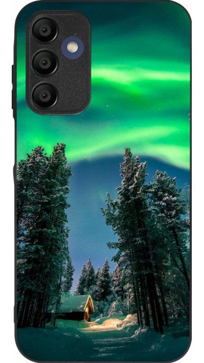 Coque Samsung Galaxy A15 - Silicone rigide noir Winter 22 Northern Lights