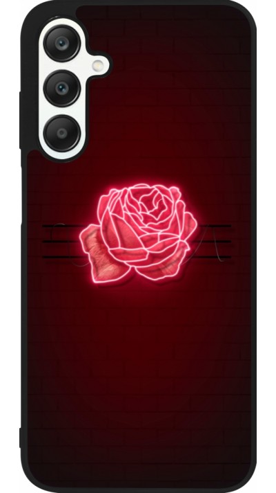 Coque Samsung Galaxy A25 - Silicone rigide noir Spring 23 neon rose