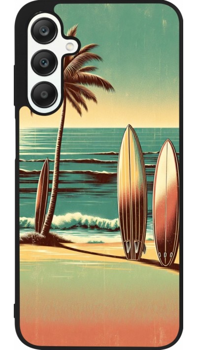 Samsung Galaxy A25 Case Hülle - Silikon schwarz Surf Paradise