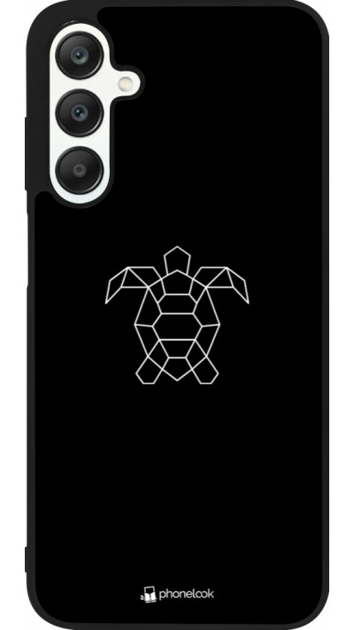 Samsung Galaxy A25 Case Hülle - Silikon schwarz Turtles lines on black