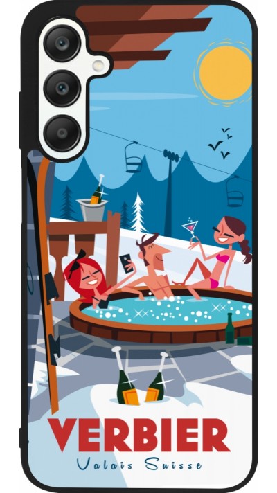 Samsung Galaxy A25 Case Hülle - Silikon schwarz Verbier Mountain Jacuzzi