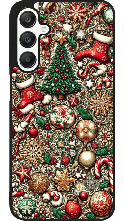 Samsung Galaxy A25 Case Hülle - Silikon schwarz Weihnachten 2023 Mikromuster