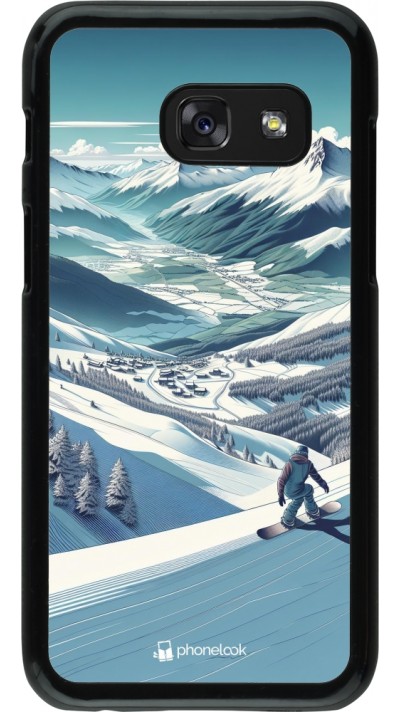 Samsung Galaxy A3 (2017) Case Hülle - Snowboarder Berg